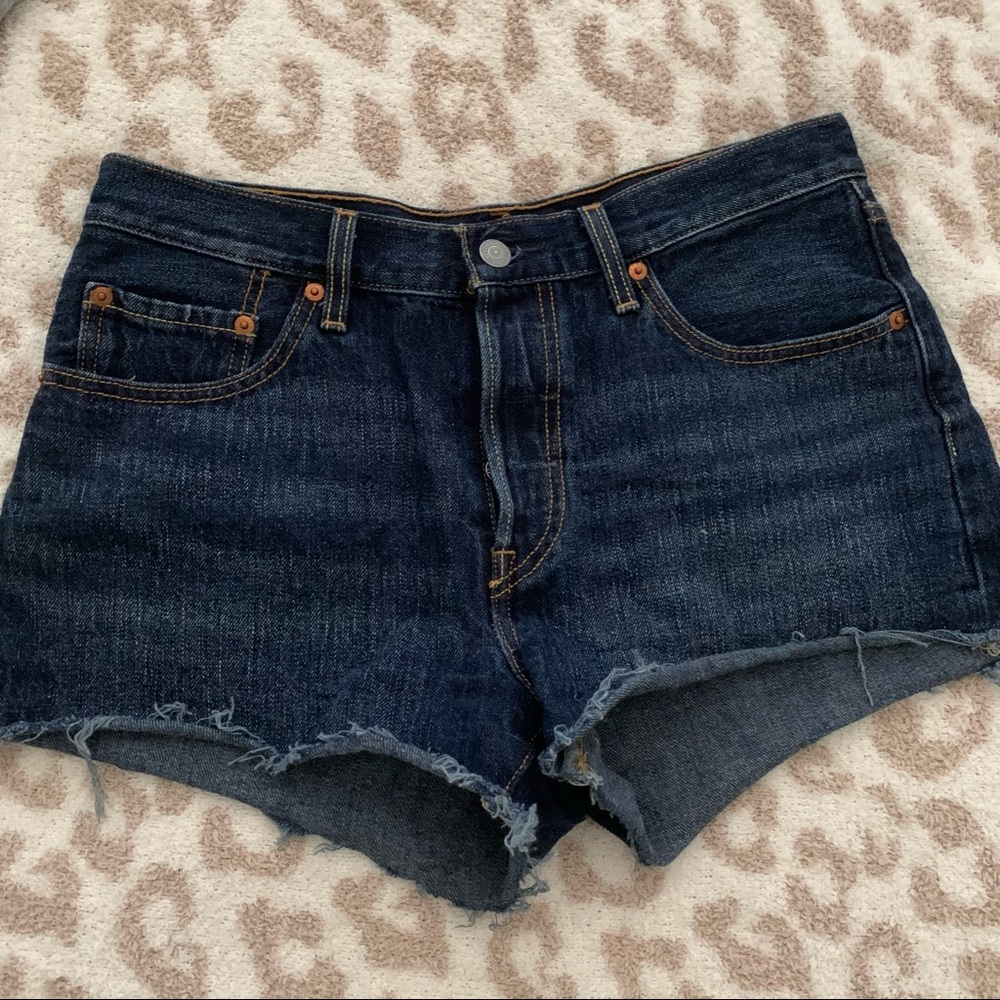 Levi’s Dark Wash 501 Cutoffs
